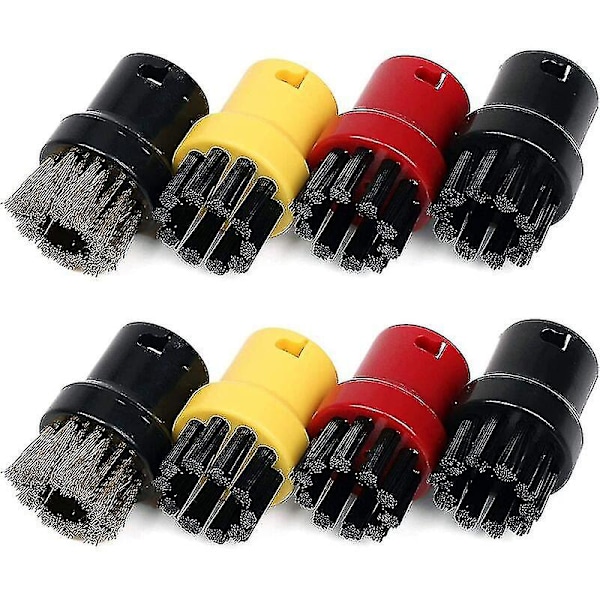 Set Of 8 Steam Cleaning Brushes For Krcher Sc1 Sc2 Ctk10 Sc3 Sc4 Sc5 Sc7,round Nylon Brass Steam Cleaner Brushes