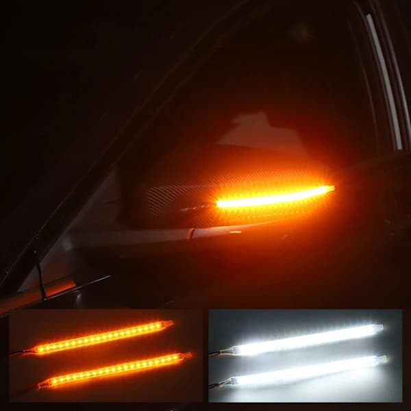 4 stk. bilers sidespeilindikatorlampe streamer stripe flytende Tu[CO]