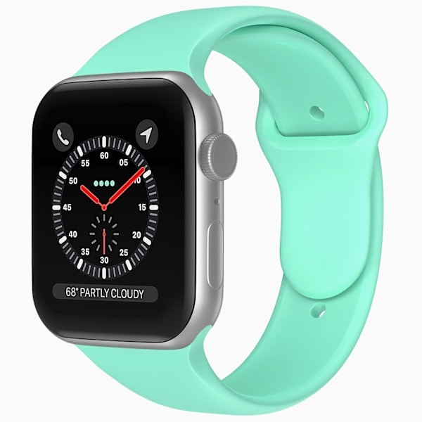 Apple Watch 38/40/41 mm Silikone Armbånd (S/M) Mintgrøn
