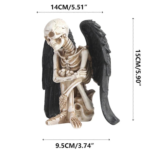 2025 Resin Engel Dødninghode Modell Display Halloween Personlige Dødninghode Håndverk B[co]