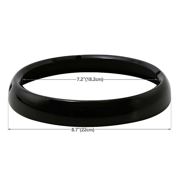 Motorsykkel Svart 7 Tommers Frontlykt Trim Ring For Touring Glide Street Glide Road King