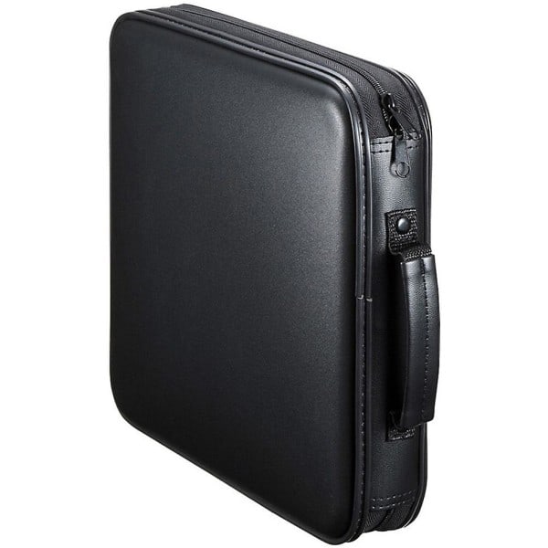 Stor DVD-taske Bærbar Disk Opbevaringstaske Praktisk CD-holder Pose Sort 30X28.5cmcm Sort 30X28.5cmcm