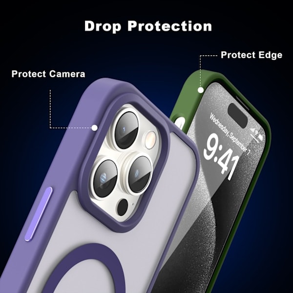 ColorPop iPhone 15 Pro Deksel CH MagSafe Matt Grønn