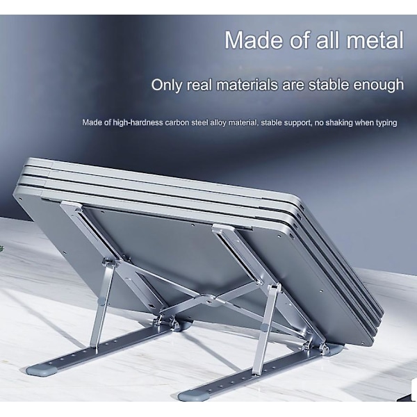 1 stk Laptop Holder Aluminium Laptop Stativ til Bærbar Laptop Stativ Laptop Stativ Laptop Desktop Support Computer Base