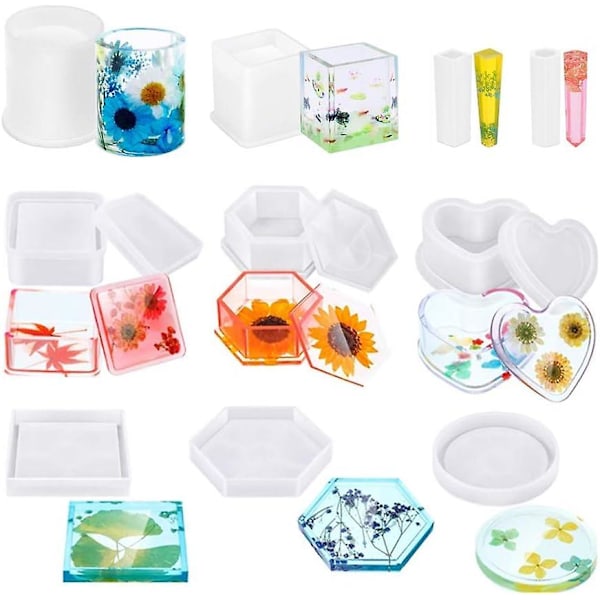 Epoxy Resin Støbeforme - 10 stk. Sæt