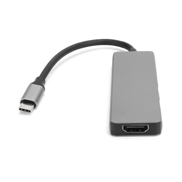 5-i-1 Typ C till HDMI-adapter 4K-skärm Bärbar Multifunktionell Hub[co]