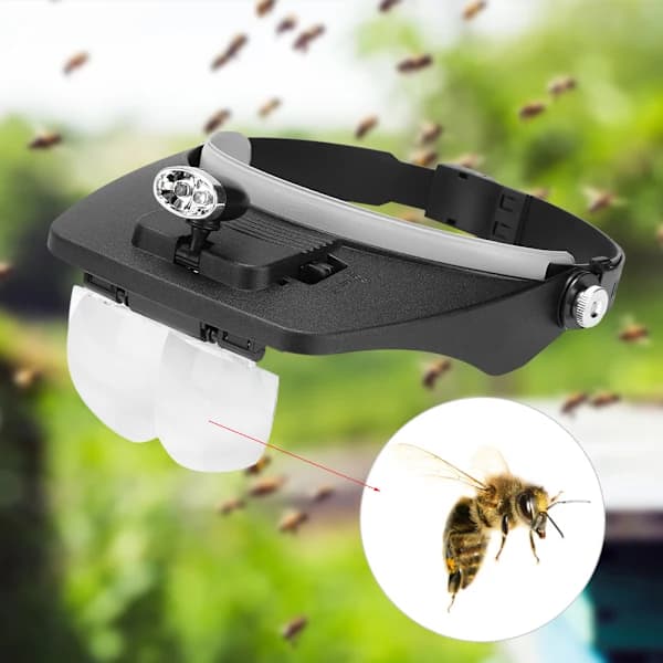 LED Biodling Pannmonterat Förstoringsglas med Spegellins[co]