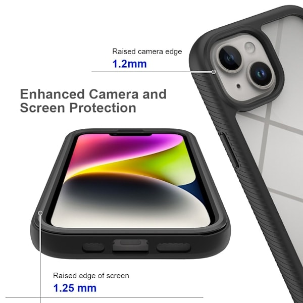 iPhone 15 Kuori Iskunkestävä Etukehys Vaaleansininen