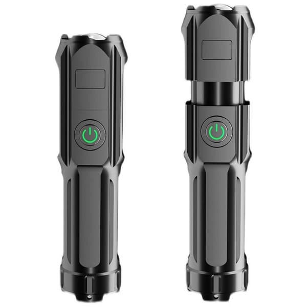 Ladattava LED-taskulamppu XPE Zoom musta black