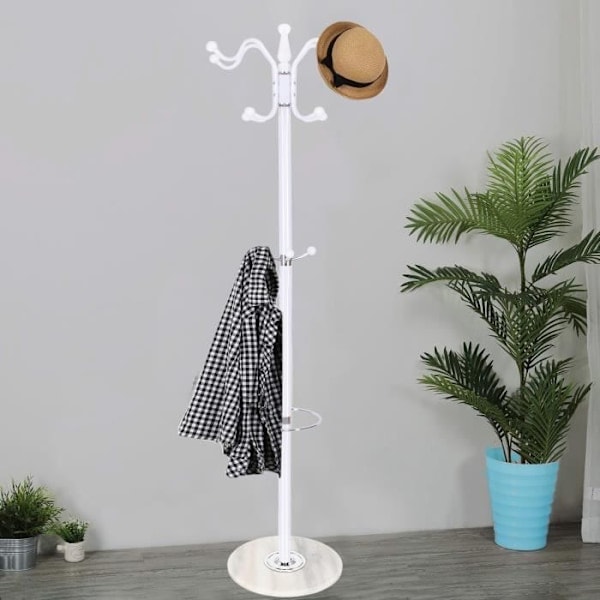 SPRINGOS® Metall Klädhängare 174 cm - Vit