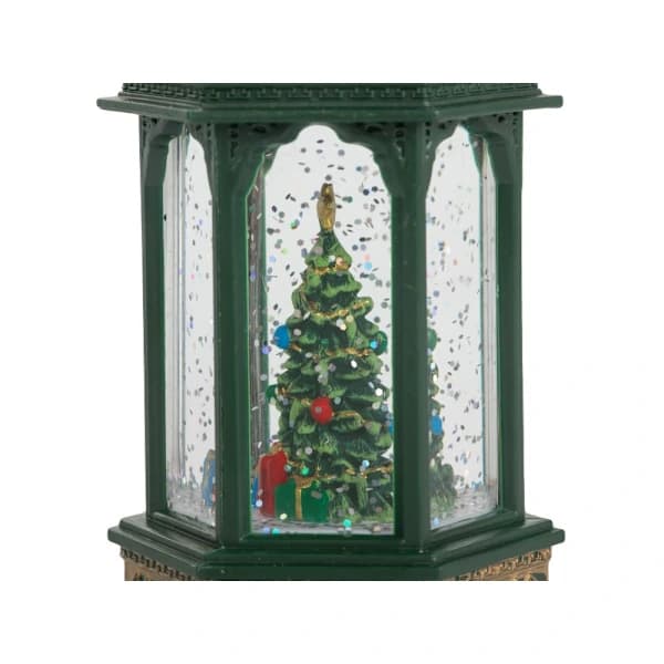 LED-lykt juletre dekorasjon med glitter[CO]