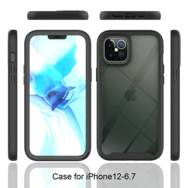 Allround deksel til iPhone 12 Pro Max Svart