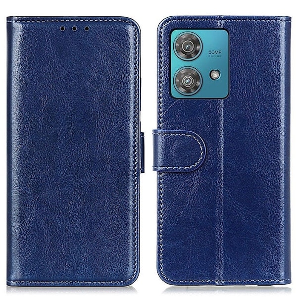 Motorola Moto G84 5G Etui Crazy Horse Læder Blå