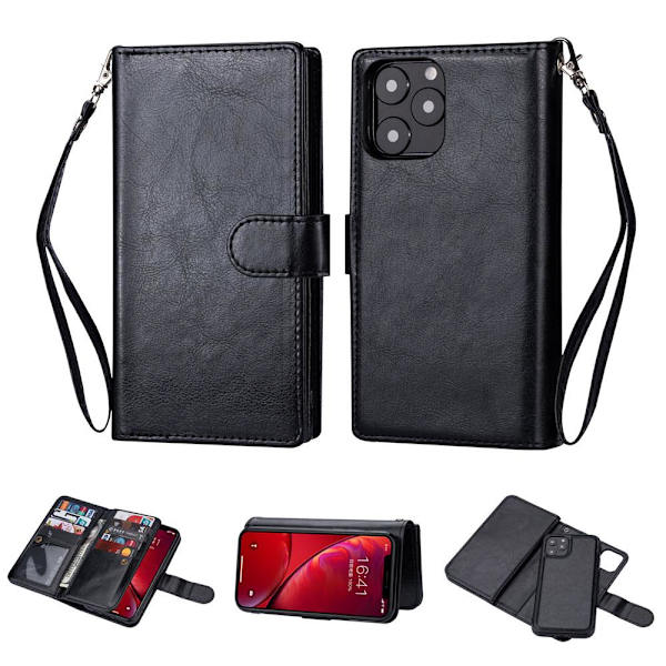 iPhone 12 Pro Max - Stylish Practical 9-Card Wallet Case Roséguld