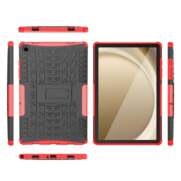 Samsung Galaxy Tab A9+ / A11+ TPU + PC-deksel med stativ Röd