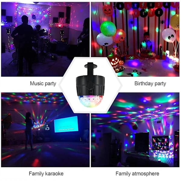 Lydaktiverte Partylys, RGB Diskolampe