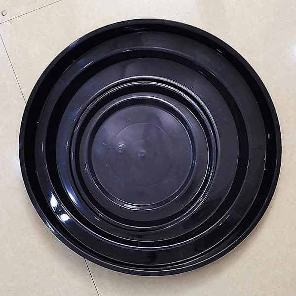 10-pak plantefade, sorte plast drypbakker til potter, indendørs udendørs havearbejde, 20 cm 20cm