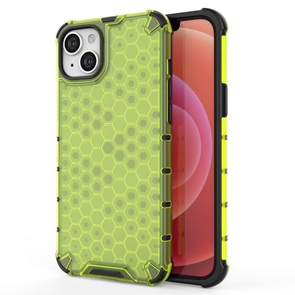 iPhone 15 Kuori Honeycomb Iskunkestävä Vihreä
