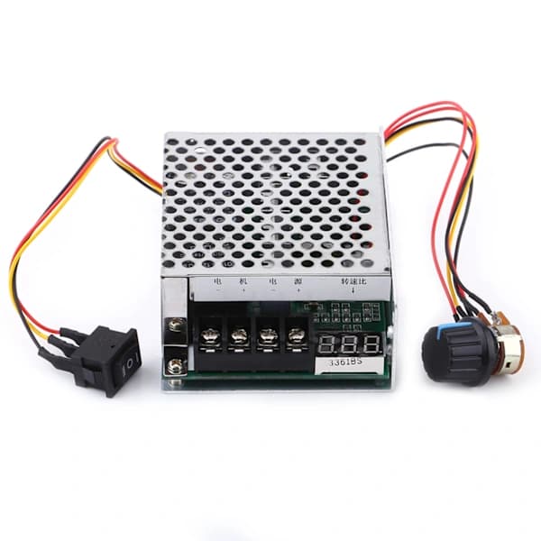Digital Display DC Motor Hastighetsregulator 10V til 55V 40A med Framover Bakover Bryter[co]