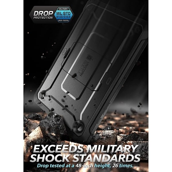 Supcase Samsung Galaxy Tab A8 10.5 Kotelo Unicorn Beetle Pro Musta