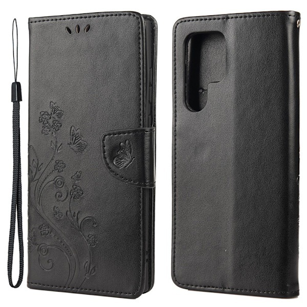 Samsung Galaxy S22 Ultra Skal Tryckta Fjärilar Svart