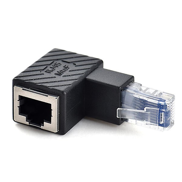 Rj45 han til hun forlængernetværksadapter, bøj ned