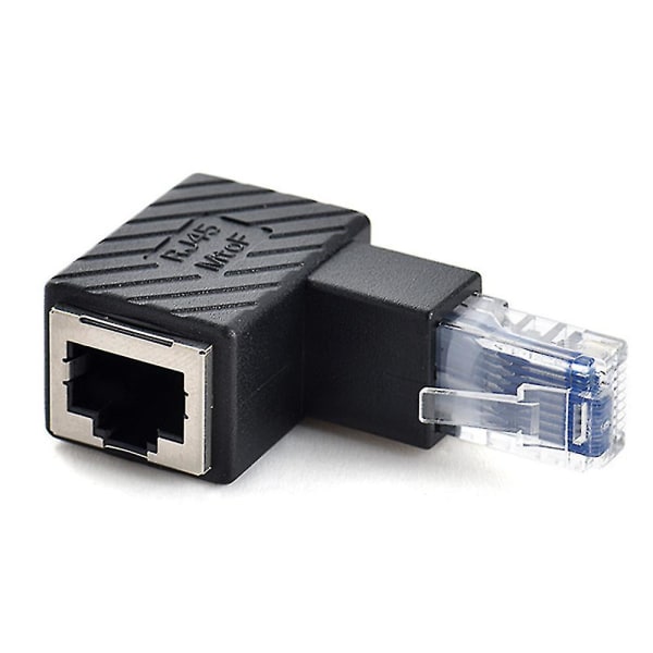 Rj45 Male To Female Extension Network Connector,bend Down