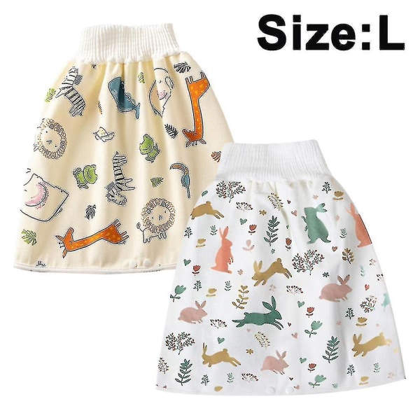 2 Pcs Children Diaper Skirt Shorts Washable Baby Potty Training Skirts