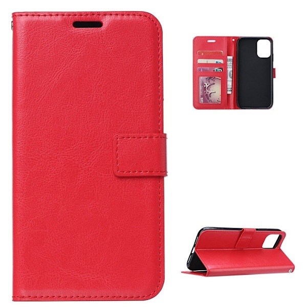 Samsung Galaxy S21 Ultra - Crazy Horse Kotelo - Punainen Red Punainen