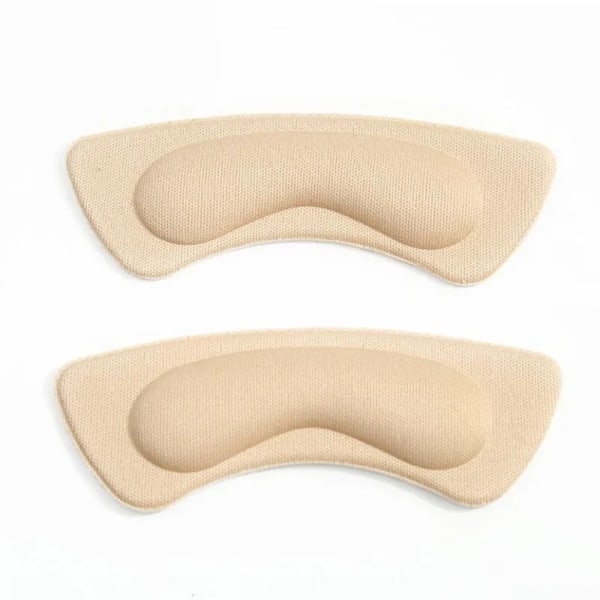 5 Par Sticky Fabric Skohälar Inlägg Kudd Kuddar Foder Grepp Skor Kuddar Halkskydd Hälklister Beige