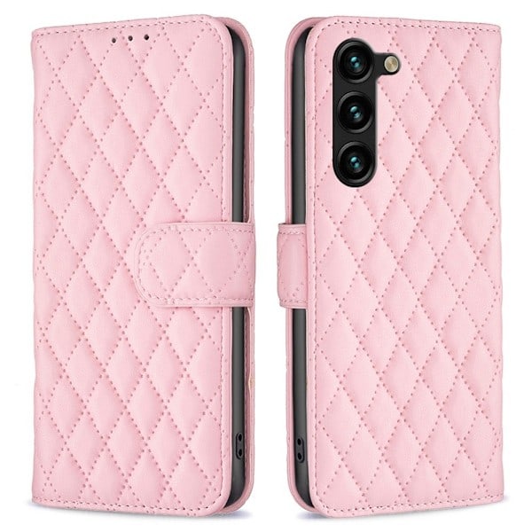Samsung Galaxy S23 Plus -kotelo, timanttikuvio, pinkki