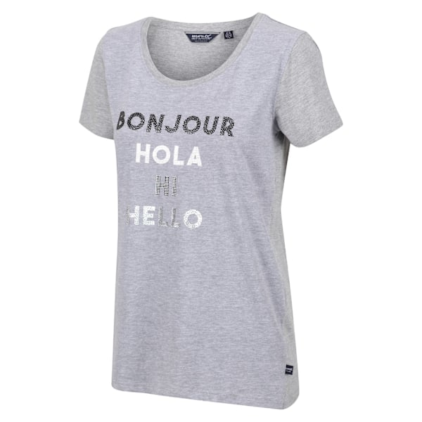Regatta Dame/Kvinder Filandra VI Marl T-shirt 8 UK Sølvgrå Sølvgrå 8 UK