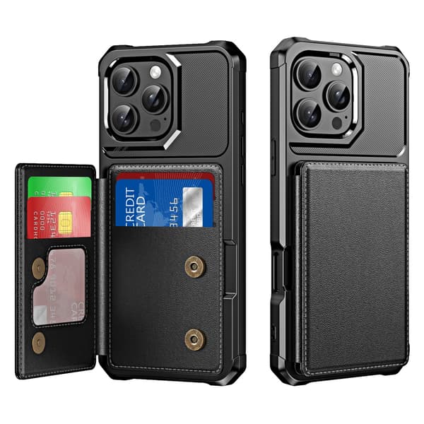 iPhone 16 Pro Lommebokdeksel - Slank design med plass til 4 kort