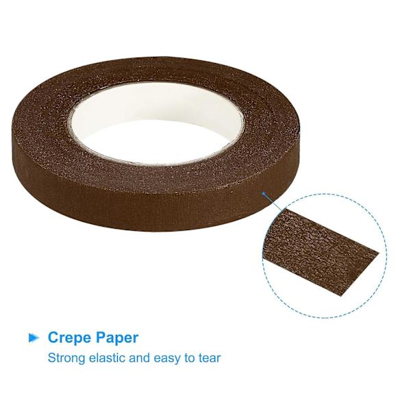 Blomstertejp (30 yards, 12 rullar) - Kaffe färg