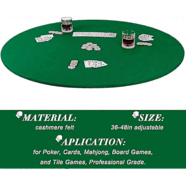 Poker Bridge Kortbordsdug Elastisk Dug Til 36 Til 48 Tommer Bordspilstilbehør[CO]