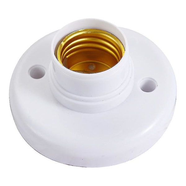 Light Bulb Sockets, Lamp Holders, Round Plastic Screw Base, Lamp Holder, E27socket Wall, For Balcony, Hallway, Living Room (2pcs, White) -z