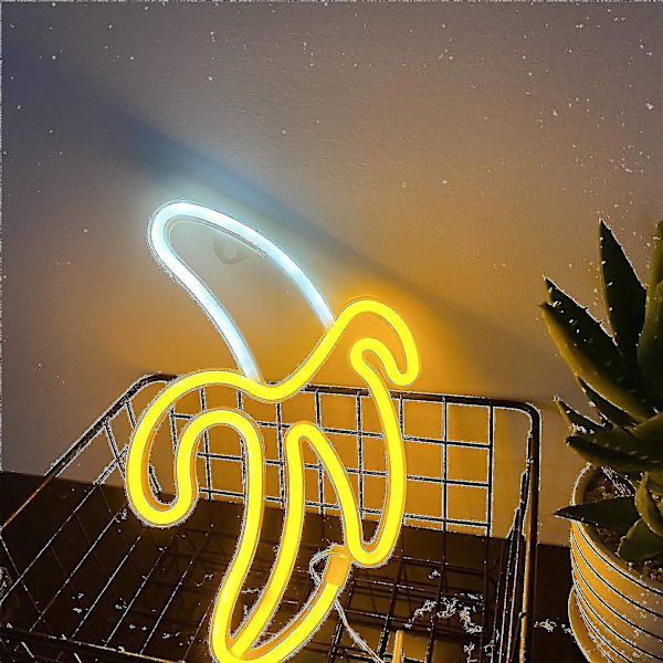 Banan Neon LED Neon Vægmontering Neon Til Hjemmeindretning Batteri Og Usb Betjent Neon Natlys Neon Skilte Lys Op Børns Soveværelse Fest Jul Bryllup