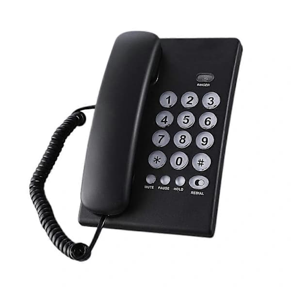 Fastnettelefon Hjem Kablet Fastnettelefon Kablet Bordtelefon Opkalds-id Ledningstelefon Sort[co]