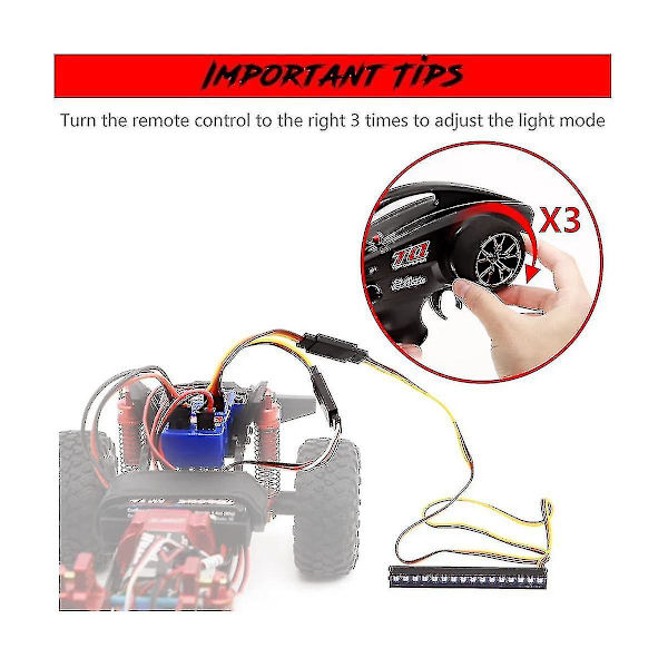 Metall 16 LED 8 lägen takljusramp taklampa för Trx4m Trx4-m 1/18 Rc Crawler bil uppgraderingsdelar