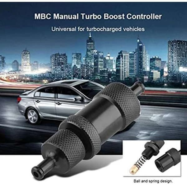2 stk. universelle manuelle boost-controllere i aluminiumslegering - justerbar manuel turbo boost-controller til turboladede [co]