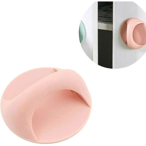 2-pack runda självhäftande omedelbara skåp lådhandtag hjälp kök dörr fönsterhandtag (rosa)