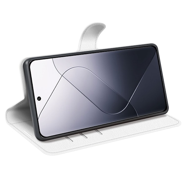 Xiaomi 14 Etui Litchi Læder Hvid