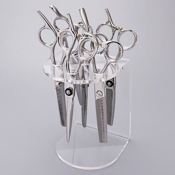 Saksestativ Transparent 5 Huller Synlig Vertikal Faldbestandig Opbevaring Akryl Skrivebord Saksestativ Barber Shop