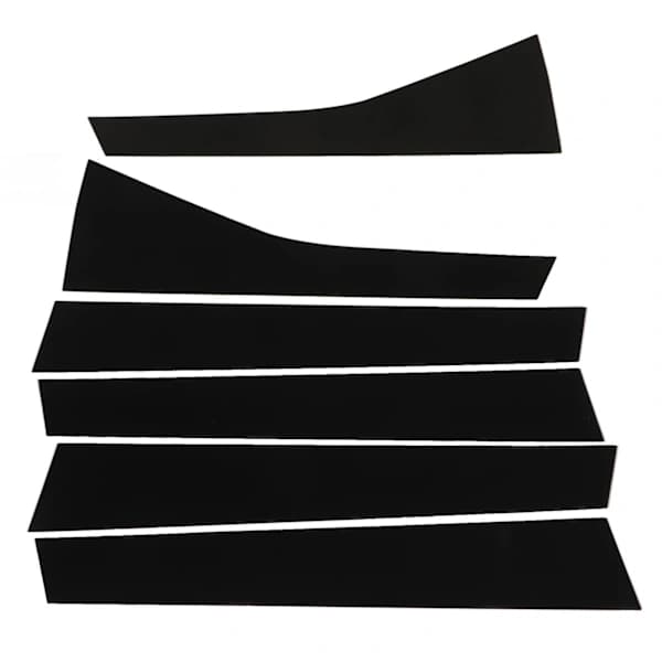6 stk. Glanset Svart Vindusstolpe Trim Erstatning for JAZZ 2008-2013[co]