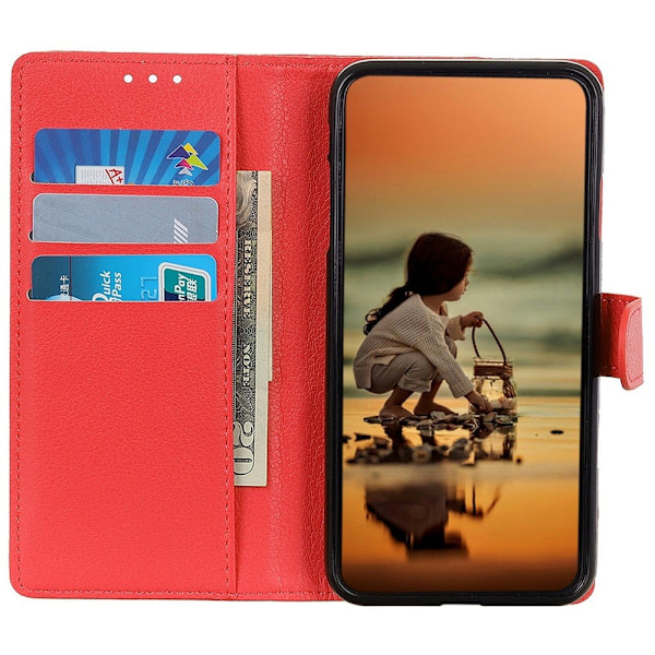 OnePlus Nord 2T 5G Etui Litchi Læder Rød
