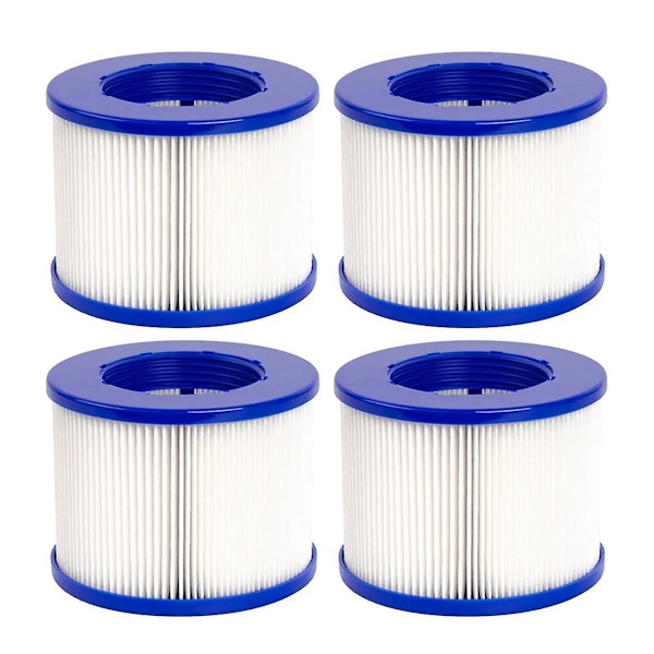 4 stk Type Vi Filter Spa Filter For Spa & De fleste boblebad, massasjebasseng, oppblåsbart basseng, svømmebasseng