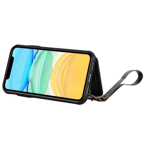 iPhone 12 Multifunksjonell Kortholder 5-ROM Winston Svart black