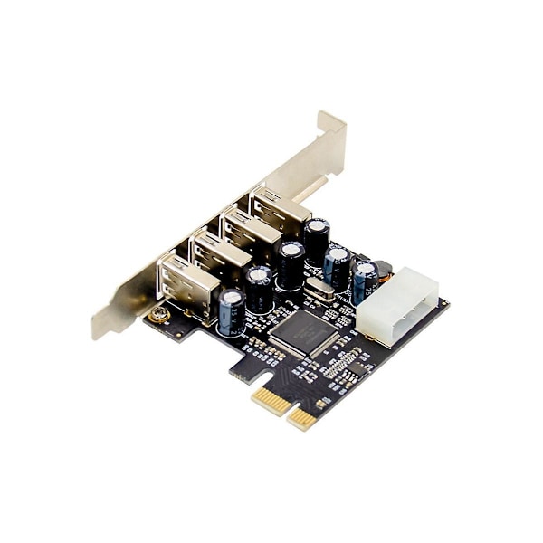 Pci-e til 4 porter USB 2.0 konverterkort Pcie Usb2.0 adapterkort Mcs9990 brikkesett tillater hot-swappin