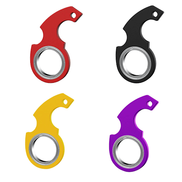 Spinnerlegetøj Fidget Nøglering Hånd Stress Lindrer Anti-angst Nøgle Relief Kæder Gul