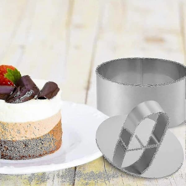 6 stk Matlagingsringer Sett, Kakeringer i Rustfritt Stål Kakeform Bakeform[CO]